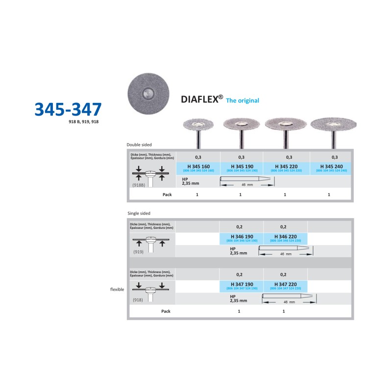 Disc Diamantat HORICO H 345-347 DIAFLEX