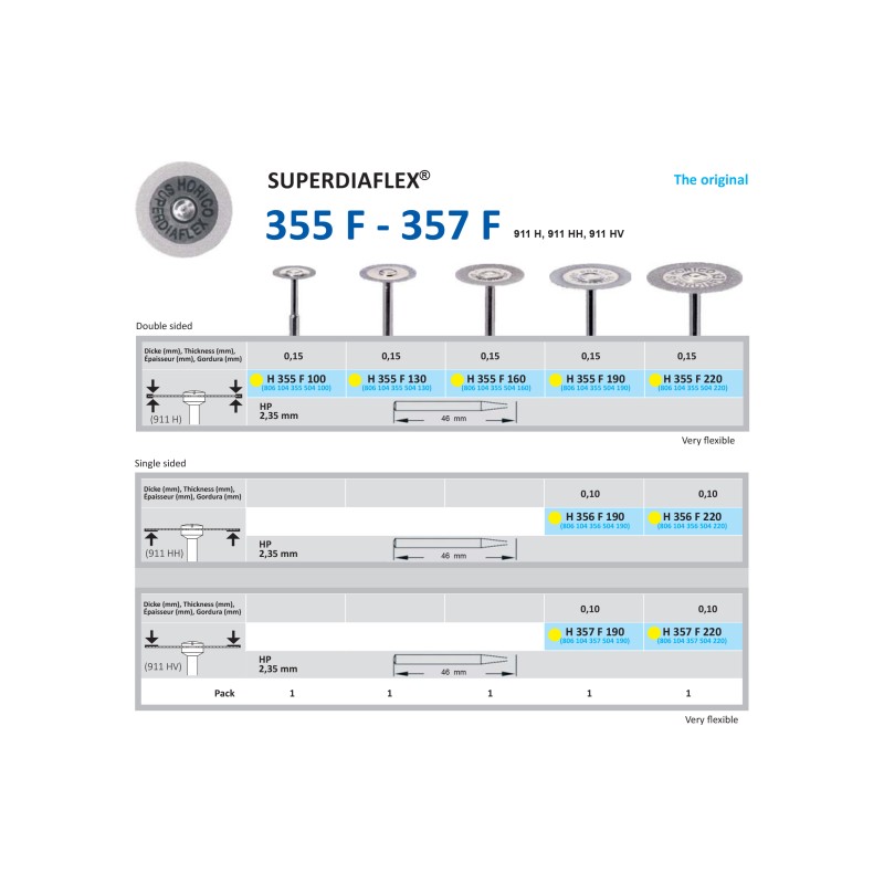 Disc Diamantat HORICO H 355-357 F SUPERDIAFLEX