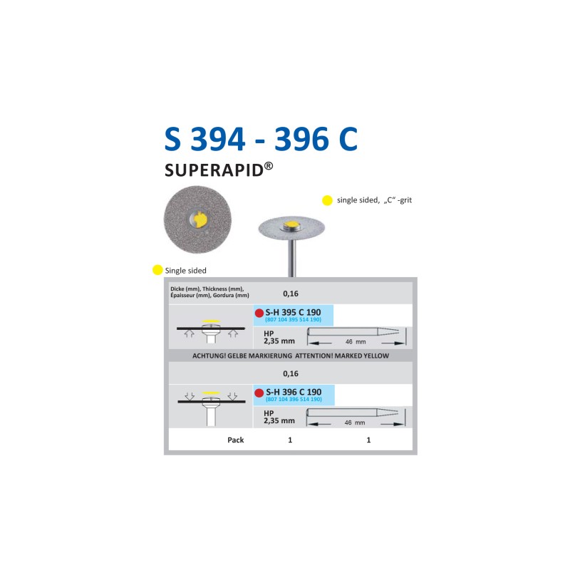 Disc Sinterat Diamantat HORICO S-H 395 C