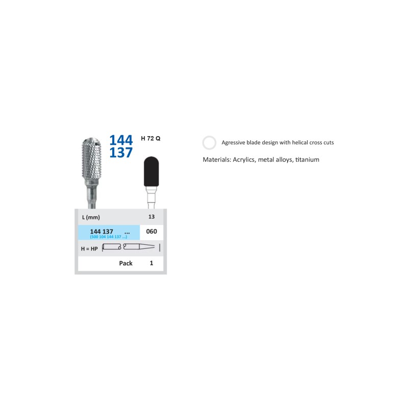 Freză Carbură Tungsten HORICO 144 137 060