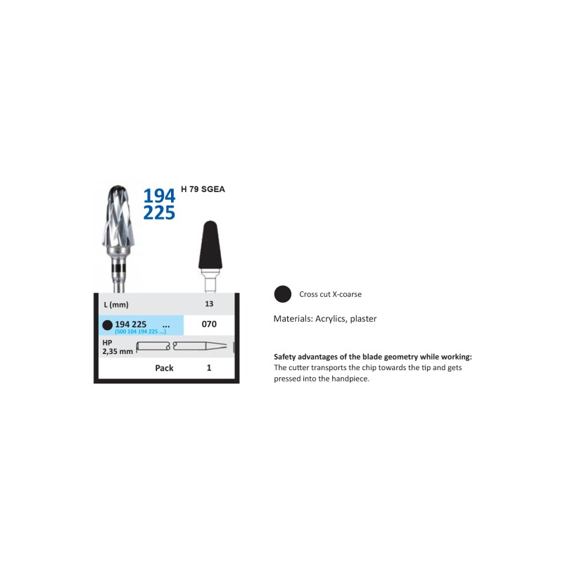 Freză Carbură Tungsten HORICO 194 225 070