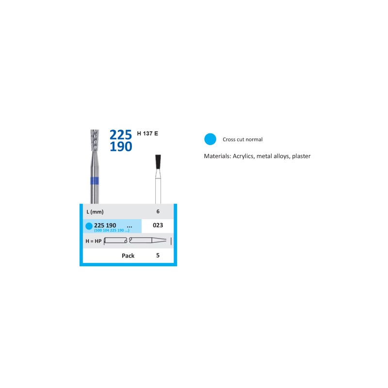 Freză Carbură Tungsten HORICO 225 190 023