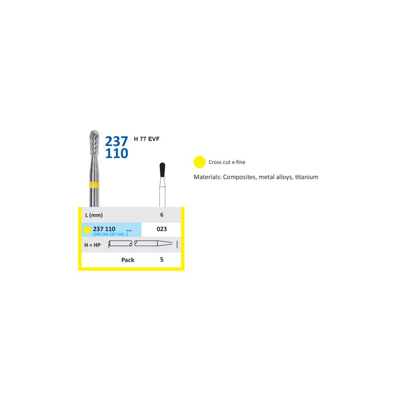 Freză Carbură Tungsten HORICO 237 110 023