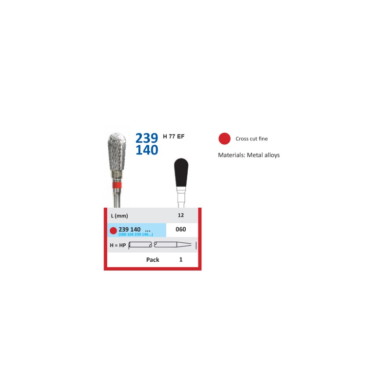 Freză Carbură Tungsten HORICO 239 140 060