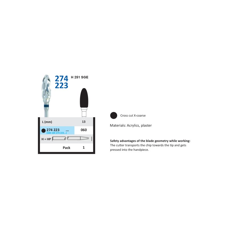 Freză Carbură Tungsten HORICO 274 223 060