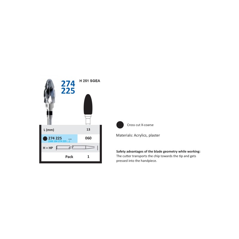 Freză Carbură Tungsten HORICO 274 225 060