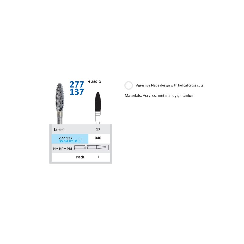 Freză Carbură Tungsten HORICO 277 137 040