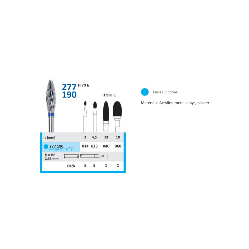 Freză Carbură Tungsten HORICO 277 190