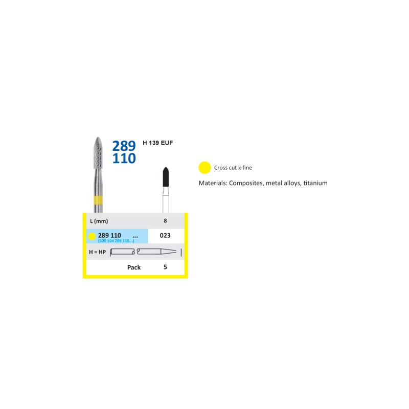 Freză Carbură Tungsten HORICO 289 110 023