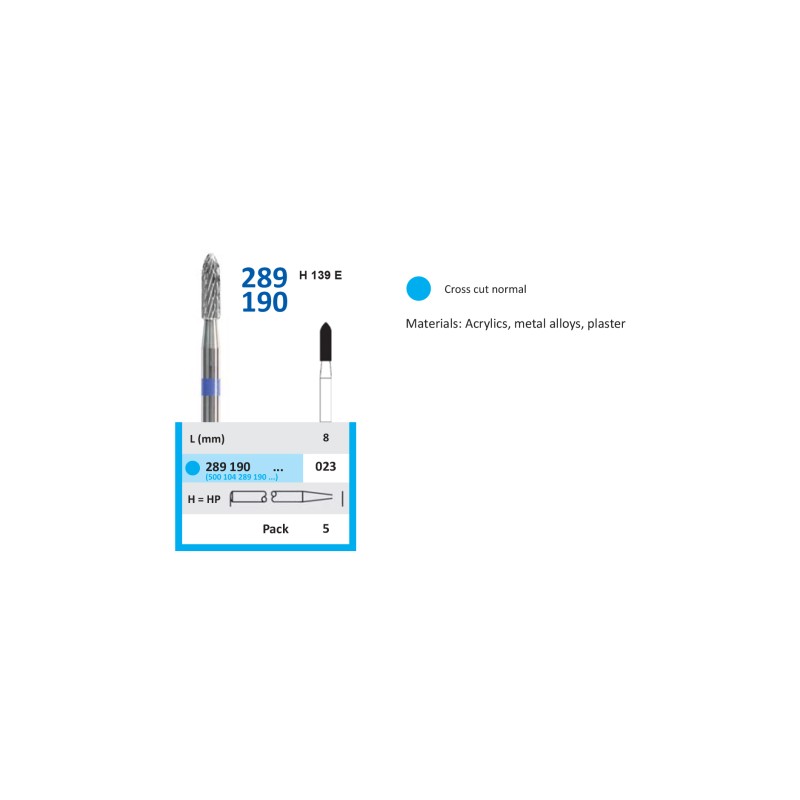 Freză Carbură Tungsten HORICO 289 190 023