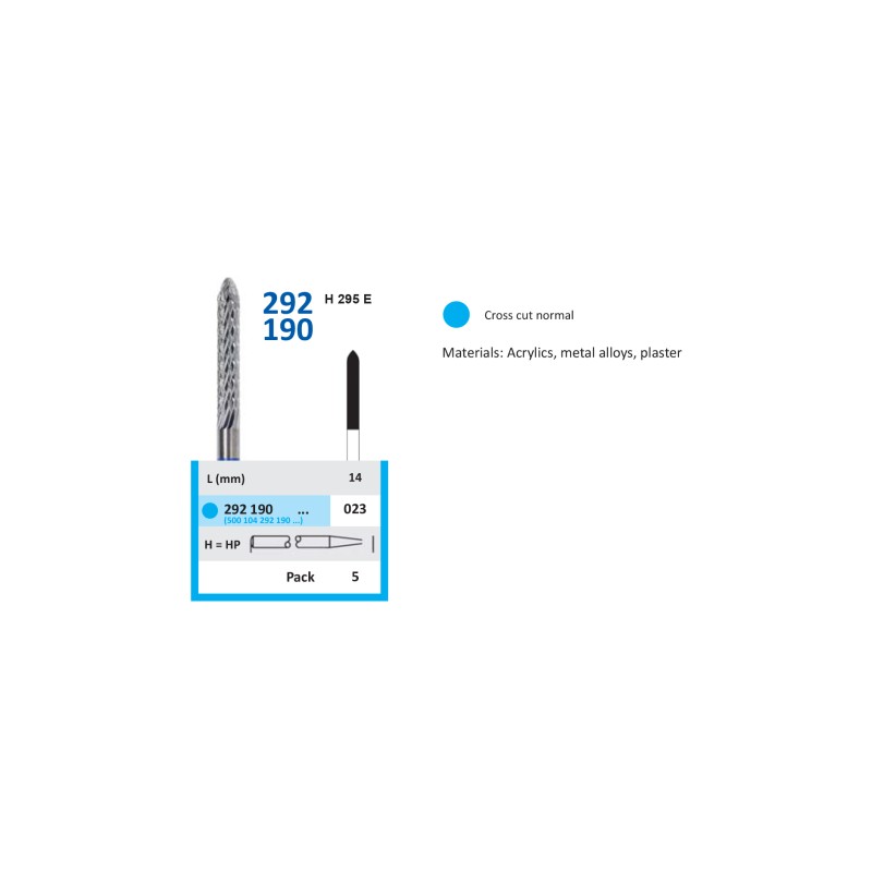 Freză Carbură Tungsten HORICO 292 190 023