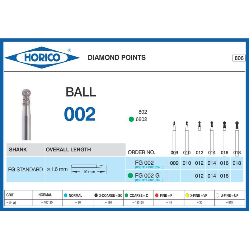 Freza Diamantata Horico FG 002 G