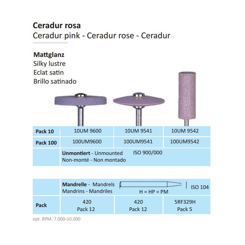 Polisher HORICO Ceramic Ceradur Pink 9542