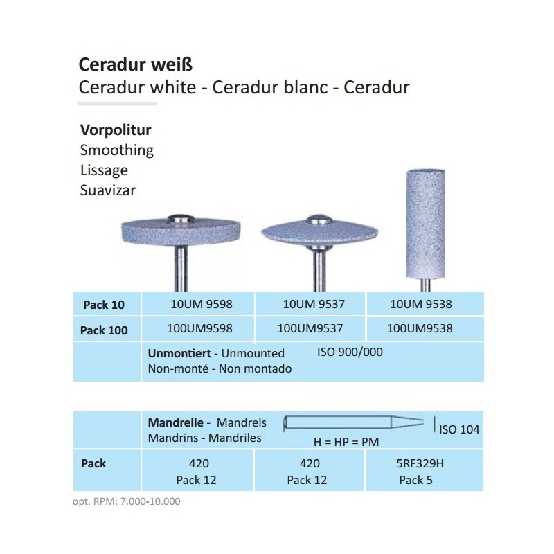 Polisher HORICO Ceramic Ceradur White 9598