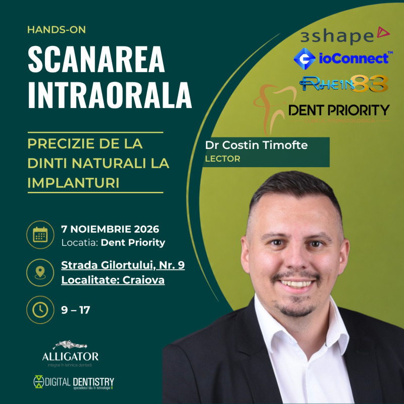 SCANAREA INTRAORALĂ – PRECIZIE DE LA DINȚI NATURALI LA IMPLANTURI